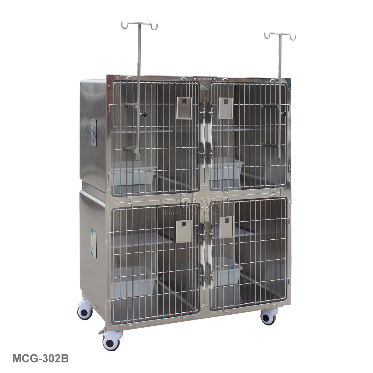 Stainlesssteel Cat Cage with rounded corner Shinova VetVeterinary