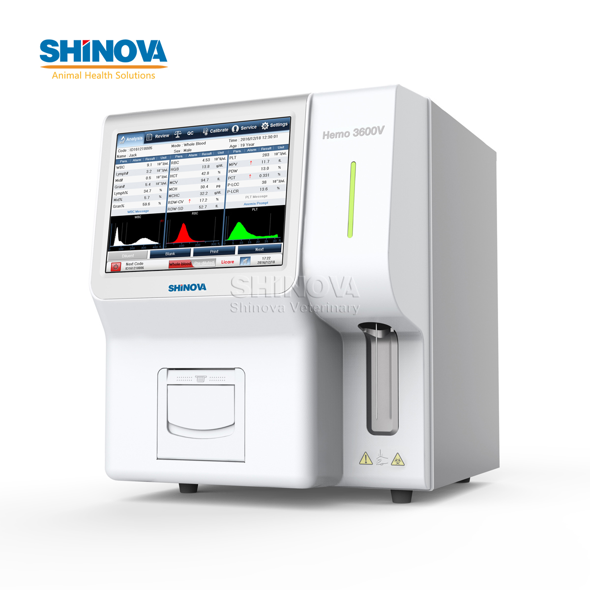 3-Diff Fully-automatic Veterinary Hematology Analyzer