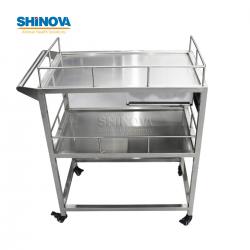 Stainless Steel Medical Trolley With Drawers