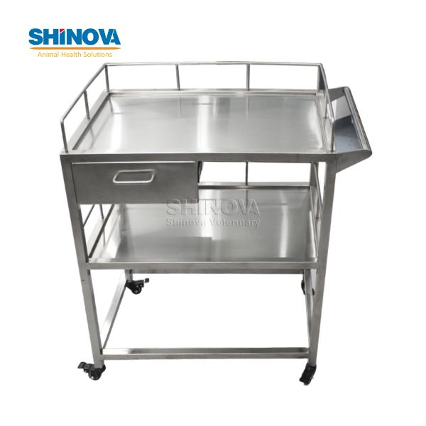 Stainless Steel Medical Trolley With Drawers