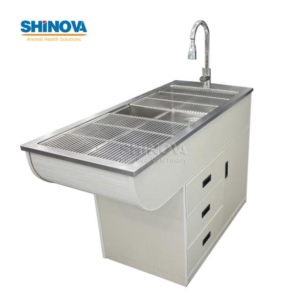 Wood Frame Wet Disposal Table