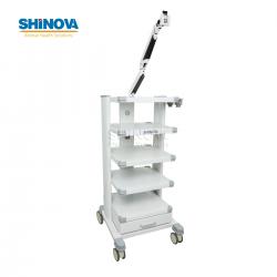 Endoscopy Trolley for Veterinary Laparoscopy System with Adjustable Monitor Arm