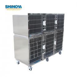 Stainless Steel Six-Position Dog Cage